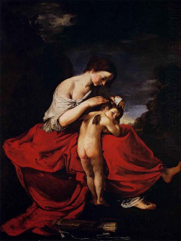 Giovanni da san giovanni Venus Combing Cupids Hair china oil painting image
